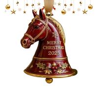 Handmade 3D Horses Bells - Christmas Tree Ornaments | Decorative Ornaments Festive | Handcrafted Keepsake Decor for Holiday Children Friends Indoor Outdoor Wall Window Home Offices