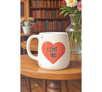 Handmade 3D I Love You Ceramic Mug 400ml Capacity for Valentine’s Day