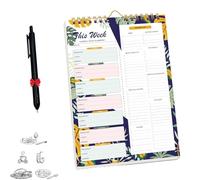 Handmade Bound Weekly Detachable Diet Plan Sheet, 52 Sheets Double Helix Tear-Off Meal Planner and Grocery List, Weekly Meal Planner Notebooks (02,1Pcs)