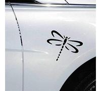 Handmade By Stukk Autocollant en vinyle pour fenêtre et pare-chocs Motif libellule 12,7 cm x 9,9 cm