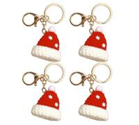 Handmade Christmas Ornaments, Keychain, Cute Bag Pendants, Wool Christmas Keychain, Festive Crochet, Decorative Keyring Accessories, Knitted Holiday Keychains for Keyring & Bag