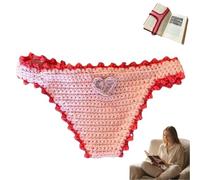 Handmade Crochet Bikini Bookmark,Funny Crochet Underwear Shaped Book Page Holder,Reusable Handmade Bikini Reading Bookmarks for Book Lovers,Writers,Teachers and Women (J)