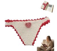 Handmade Crochet Bikini Bookmark,Funny Crochet Underwear Shaped Book Page Holder,Reusable Handmade Bikini Reading Bookmarks for Book Lovers,Writers,Teachers and Women (K)