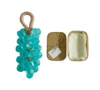 Handmade Crystal Grape Savon nettoyant doux personnalisé, original fait à la main, savon en cristal de raisin fait à la main, savon décoratif et aromatique pour laver l'air frais (1, cyan)