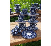 Handmade Evil Eye Coffee Cup Set for Turkish Coffee Rituals