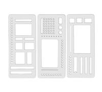 Handmade Flexible Record Template, 3PCS Transparent Planner Stencils Set for Bullet Journaling, Bookmark, Planning, Drawing, Banners, Lines, Lists, Planner Stamps, Habit Tracker, Dot Journal Stencil f