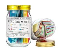 Handmade Glass Crock - Daily Encouragement Scriptures, Prayerful Reflection Vessel, Christian Affirmations with Wooden Lid, Spiritual Meditation Gift, Devotional Message Decanter Religious Worship