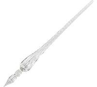 Handmade Glass Dipping Pen For Women Men Writing Painting Decoration Gift Crystal Calligraphy Pen (Clear)