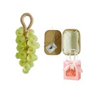 Handmade Grape Soap on a Rope, Natural Grapes Soap Cluster for Men and Women, Decorative Soap Grapes for Bathroom, Lasting Fragrance Body and Hand Wash (C)