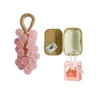 Handmade Grape Soap on a Rope, Natural Grapes Soap Cluster for Men and Women, Decorative Soap Grapes for Bathroom, Lasting Fragrance Body and Hand Wash (I)