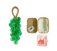 Handmade Grape Soap on a Rope, Natural Grapes Soap Cluster for Men and Women, Decorative Soap Grapes for Bathroom, Lasting Fragrance Body and Hand Wash (J)