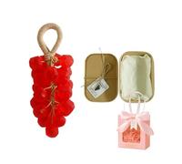 Handmade Grape Soap on a Rope, Natural Grapes Soap Cluster for Men and Women, Decorative Soap Grapes for Bathroom, Lasting Fragrance Body and Hand Wash (G)