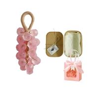 Handmade Grape Soap on a Rope, Natural Grapes Soap Cluster for Men and Women, Decorative Soap Grapes for Bathroom, Lasting Fragrance Body and Hand Wash (D)