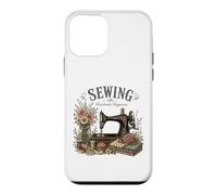 Handmade Happiness Machine à Coudre Vintage Motif Floral Coque pour iPhone 12 Mini