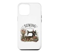 Handmade Happiness Machine à Coudre Vintage Motif Floral Coque pour iPhone 12 Pro Max