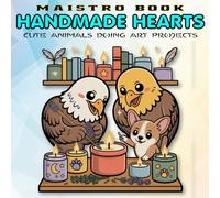Handmade Hearts: A Craft & Cozy Coloring Book Featuring Cute Animals Doing Art, Baking, and DIY Projects for Teens and Adults, Cute Animals Doing Art Projects.