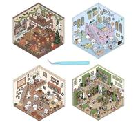 Handmade House Stickers | Fun Cartoon Stickers For Supermarket, Coffee Shop, Restaurant, Bookstore Cute Scene House Stickers | Handmade Cartoon Stickers For Coffee Shops, Restaurants, Supermarke