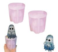 Handmade Middle Finger Ghost Ornament Resin Mold,Halloween Funny Transparent 3D Ghost Shape Statue,Personalized DIY Art Gift Home Indoor Decor