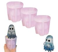Handmade Middle Finger Ghost Ornament Resin Mold,Halloween Funny Transparent 3D Ghost Shape Statue,Personalized DIY Art Gift Home Indoor Decor