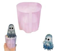 Handmade Middle Finger Ghost Ornament Resin Mold,Halloween Funny Transparent 3D Ghost Shape Statue,Personalized DIY Art Gift Home Indoor Decor