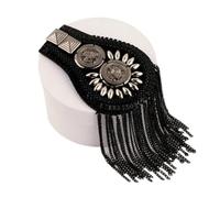Handmade Patch Tassel Big Applique Épaule Broche Accessoires, One Size, Acrylique