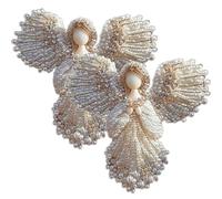 Handmade Pearl Angel Brooch,Elegant Angels Wing Jewelry Pin with Rhinestone Accents,Spiritual Keepsake Gift for Daily Wear,Christmas,Fashion Jewelry Birthday Gifts (2)