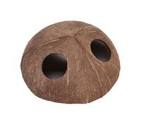 Handmade Reptile Cave, Double Entry Lizard Shelter, Lizard Cave with Organic Finish, Coco Shells Secure Nest, Reptile Burrow with Natural Build, Terrarium Accent for Glass Tanks and Land Enclosures