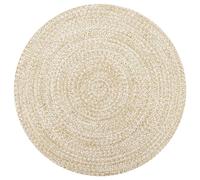 Handmade Rug Jute Black and Brown 82.7" jute rug round rug floor mat vidaXL
