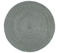Vidaxl Tapis Fait À La Main Jute Rond 150 Cm Vert Olive