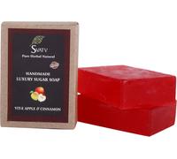 Handmade Savon With Natural, Herbs Of Vit - E & Apple Cinnamon Moisturizing - Traditional Ayurvedic Herbal Savon Bars -125g X2 Bars