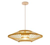 Handmade Suspension Lamp with Japanese Antique Style Hanging Light for Living Dining Room Easy-to-Assemble Pendant Lighting Chandelier, 15.7in(40cm/15.7in)