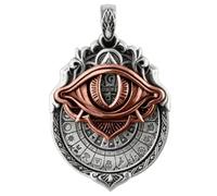 Handmade Tarot Vision Pendant,All-Seeing Eye Necklace,Rotatable Symbol Pendants,Spiritual Guidance,Fate Insights,Smooth Rotation (Silver-A)