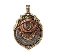 Handmade Tarot Vision Pendant,All-Seeing Eye Necklace,Rotatable Symbol Pendants,Spiritual Guidance,Fate Insights,Smooth Rotation (Gold-A)