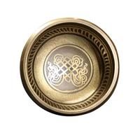Handmade Tibetan Singing Bowl Meditation Sound, Yoga Therapy Ornament for Healing Prayer(9.5cm)