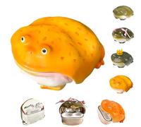 Handmade Unique Frog Design Wireless Earphone Protective Cases,Ugly Frog Anti-Scratch Wireless Earphone Protector,Weird Toad Creative Animals Earbuds Covers for Airpods 4/Pro 3 (Yellow, for Pro 3)