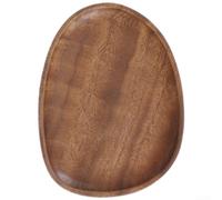 Handmade Walnut Wood Tray Irregular Shape Fruit Plate(A) | Solid walnut construction, unique patterns, irregular artistic shape, smooth hand-polished finish