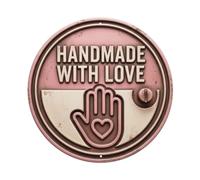 Handmade with Love Plaque en métal avec slogans rétro