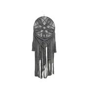 Handmade Woven Tapestry Creative Tassel Pendant Dream Catcher Net Home Interior Background Decoration Wall Hanging(Gray)
