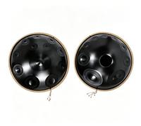 Handpan 22 Pouces, 21 Notes, 440 Hz, En Fa# Mineur, Tambour En Acier Avec Housse Souple, Percussion Harmonique Pour La Sonothérapie, La Méditation Personnelle Et Le Yoga Black