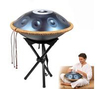 Handpan 22 Pouces En Ré Mineur Kurd, 16 Notes, Instrument De Batterie En Acier Pour Performances Professionnelles, 440 Hz, Pour Adultes, Avec Housse Souple, Maillets, Chiffon De Nettoyage Et