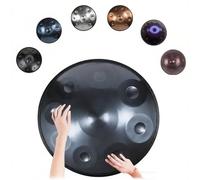 Handpan 440/430 Hz Instrument De 9/10/12 Sons Tambour À Main En D Mineur Hand Pan Drum Avec Sac, Maillets, Support Pour Débutants, Professionnels, Musicothérapie(Blue,432hz 9 Notes)