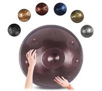 Handpan 440/430 Hz Instrument De 9/10/12 Sons Tambour À Main En D Mineur Hand Pan Drum Avec Sac, Maillets, Support Pour Débutants, Professionnels, Musicothérapie(Purple,440hz 10 Notes)