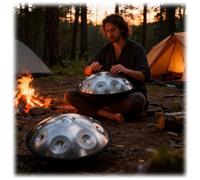 Handpan Adulte Tongue Drum 56cm 9/10/12 NotesD Kurd 432Hz - Hand Tuning Hand Pan Créateur De Sons Éthérés Instrument Great Tone Camping(Violet,12)