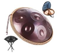 Handpan Avancé pour Adultes 432Hz /440Hz Handpan Drum 9/10/12 Notes Steel Pan Drum Instruments de Percussion en Métal pour Méditation Yoga Thérapie Par Le Son(Violet,440 Hz/10 notes)