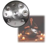 Handpan Avancé Pour Adultes 9/10/12 Notes 432 Hz Steel Tongue Drum, 56cm Tambour À Main Ré Mineur Professionnel Hand Pan Instrument, Pour La Guérison Sonore(Violet,12)