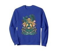 Handpan Buddha Drums Music Handpan Sweatshirt, Unisexe pour Adultes, Bleu Royal, S