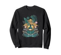 Handpan Buddha Drums Music Handpan Sweatshirt, Unisexe pour Adultes, Noir, S