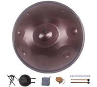 Handpan Drum 12 Tones 56cm Tambour À Main Steel Tongue Drum Avec Support, Sac Souple, Percussion Harmonique Pour La Guérison Sonore, La Méditation Personnelle, Le Yoga(Violet,10)