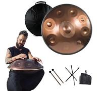 Handpan Drum 22" 440Hz Sol Mineur 9 Notes avec Sac de Rangement et Maillet - Instrument de Musique en Acier pour Adultes et Enfants