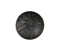 Handpan Drum 3 pouces 6 notes tambour de pluie mini handpan extérieur instrument décoration yoga méditation acier langue carillon ornement(Black)